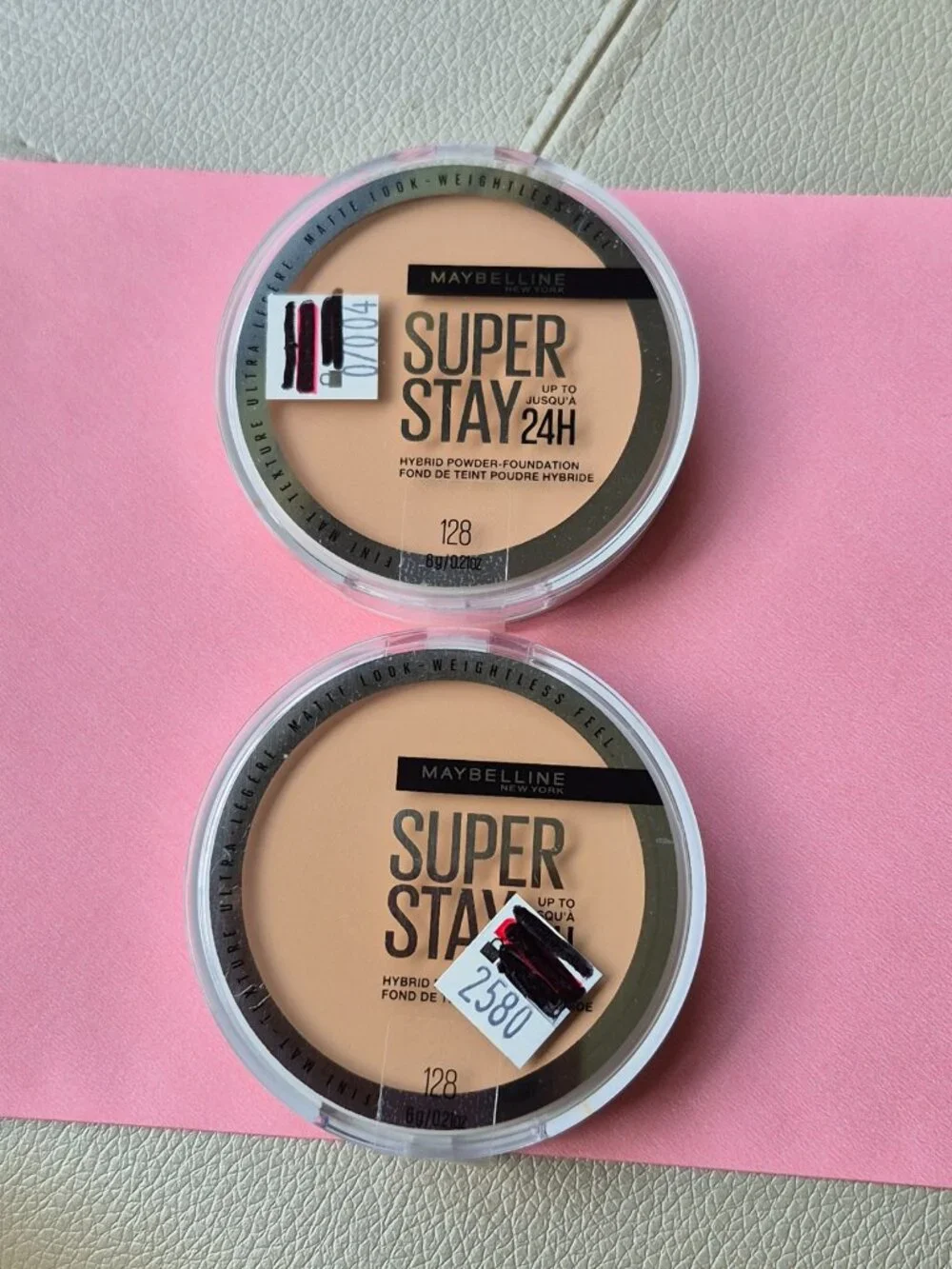 Two Maybelline New York Super Stay 24H Foundation Powders BRAND NEW SEALED 128